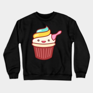 Cupcake Ice Cream Emoji Minimal Crewneck Sweatshirt